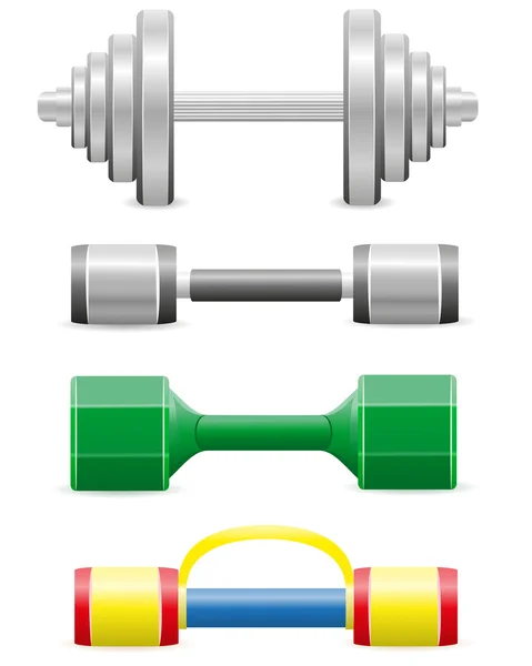 Kurzhanteln für Fitness-Vektor-Illustration — Stockvektor