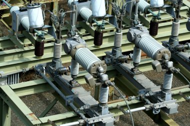 Electric transformer substation clipart