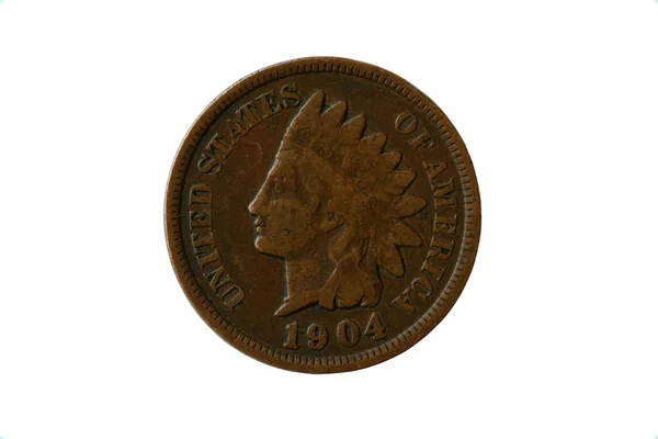 Indická hlavy penny — Stock fotografie