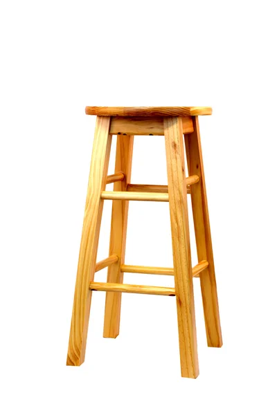 Drewnianym stołku — Zdjęcie stockowe