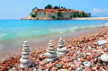 Beach in Montenegro clipart