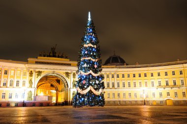 Christmas tree in Saint Petersburg clipart