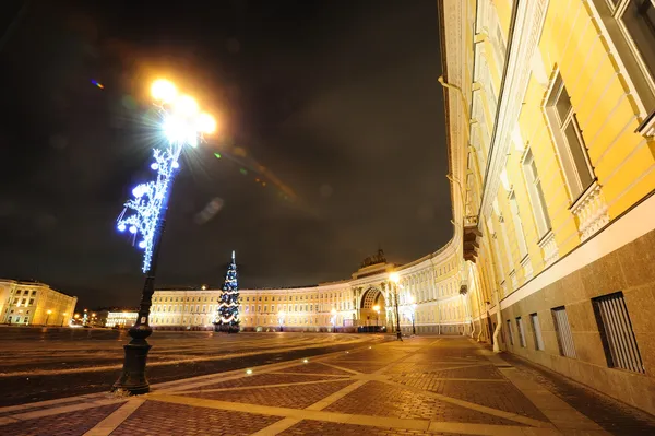 Night Palace square in Saint Petersburg — Stock Photo, Image