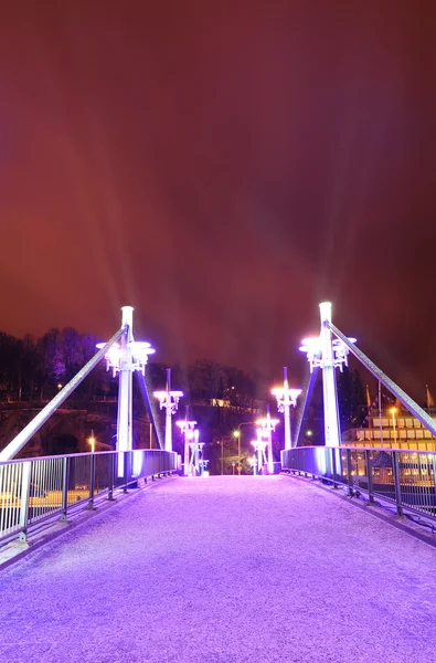 Puente púrpura en Turku — Foto de Stock