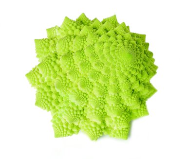 romanesco üzerinde beyaz izole