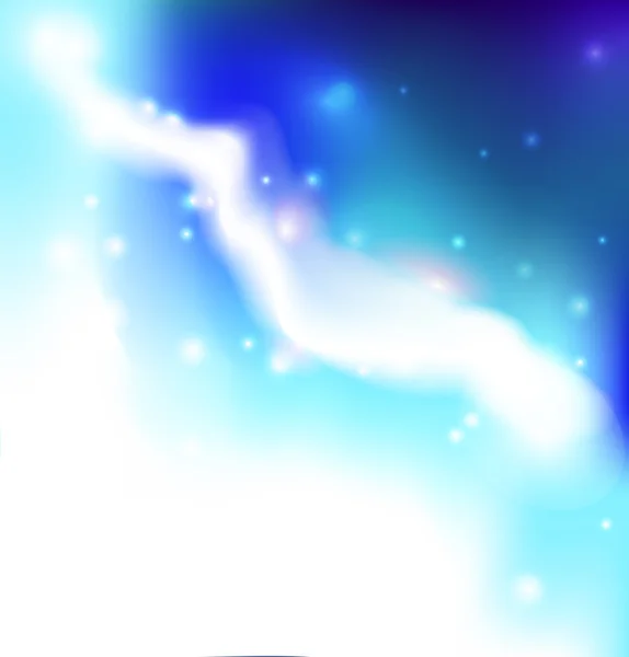 Fundo do espaço abstrato: estrelas e nebulosas. Azul — Vetor de Stock