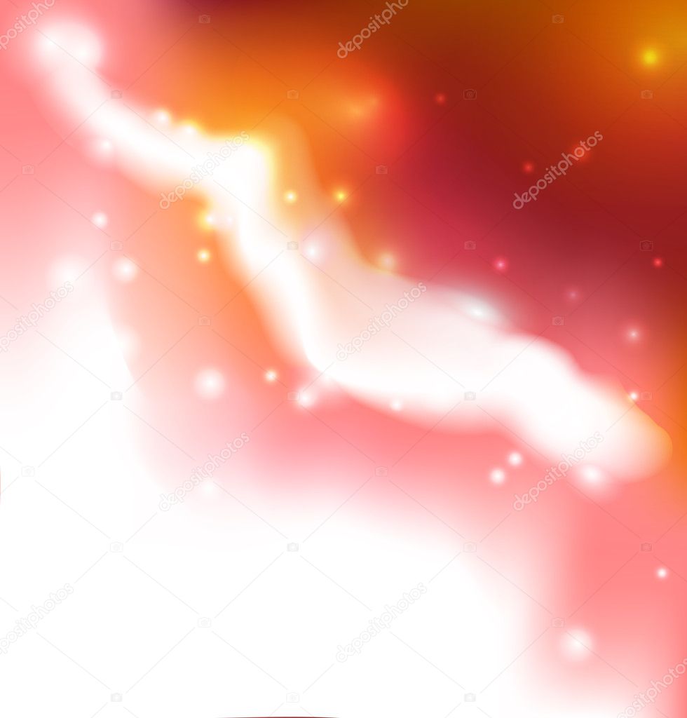 Abstract space background: stars and nebulas. Red