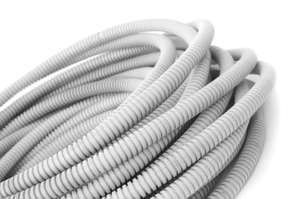 Corrugated pipe for the cable — Stock Photo, Image