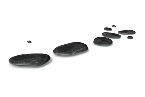 Black pebbles — Stock Photo, Image