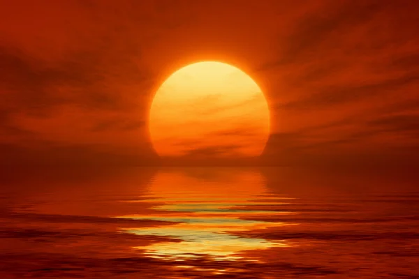 Κόκκινο ηλιοβασίλεμα — Φωτογραφία Αρχείου