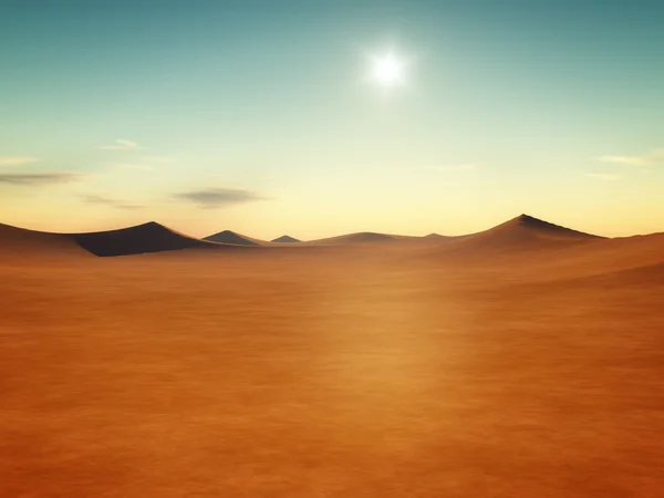 Закат пустыни — стоковое фото