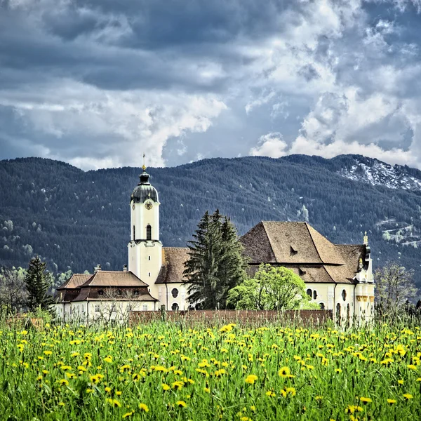 Wieskirche v Bavorsku, Německo — Stock fotografie