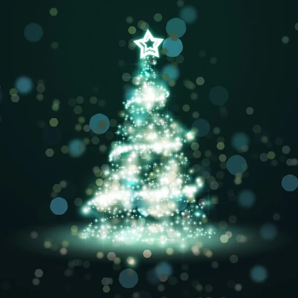 圣诞树上的灯光 — 图库照片