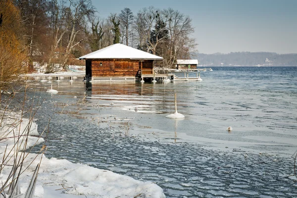 Zimní jezero — Stock fotografie
