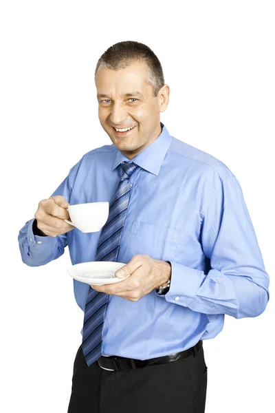 商务男人喝咖啡休息 — 图库照片