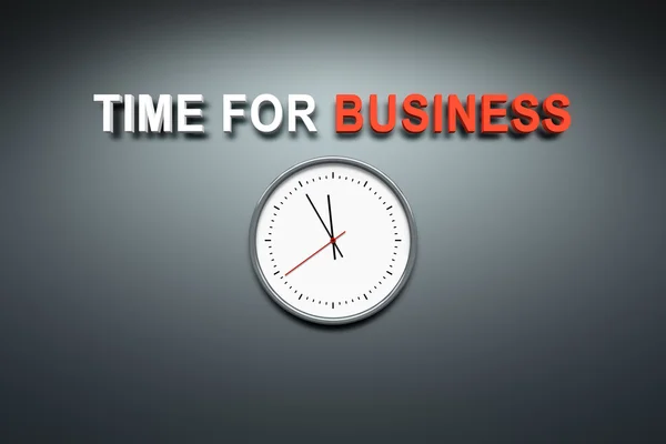 Czas na biznes w ścianie — Zdjęcie stockowe