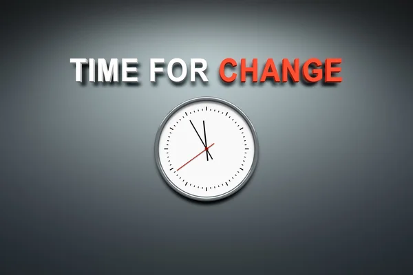 Tijd voor verandering op de muur — Stockfoto