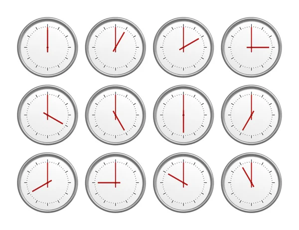 12 relógios — Fotografia de Stock