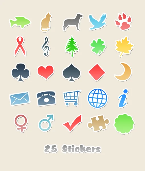 25 verschillende stickers voor uw ontwerp — Stockfoto