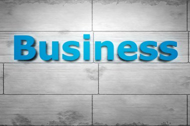 Blue business on the wall clipart