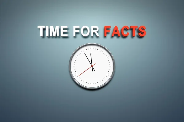 stock image Time for facts at the wall