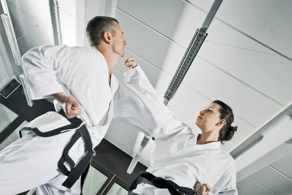 Martial arts fighters — Stock Photo, Image
