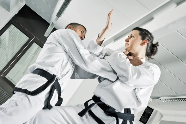 Lutadores de artes marciais — Fotografia de Stock