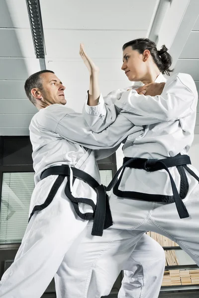 Lutadores de artes marciais — Fotografia de Stock
