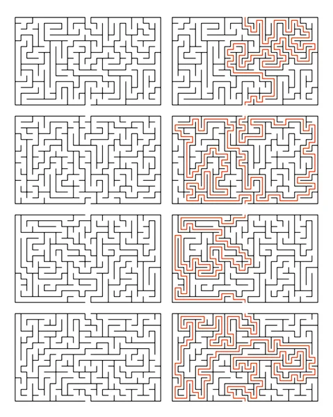 Quatro labirintos — Fotografia de Stock