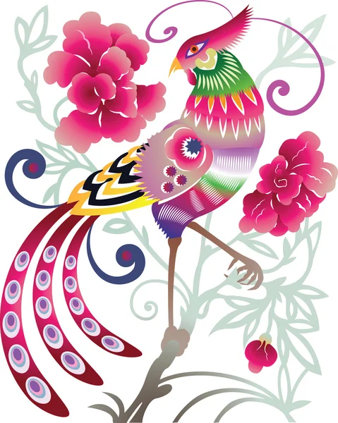 Oiseau chinois — Image vectorielle
