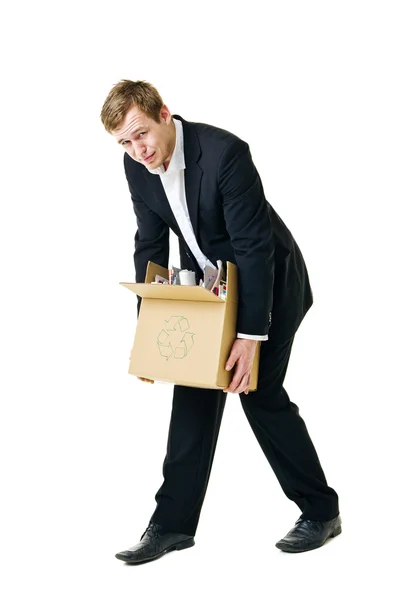 Recycling man — Stock Photo, Image