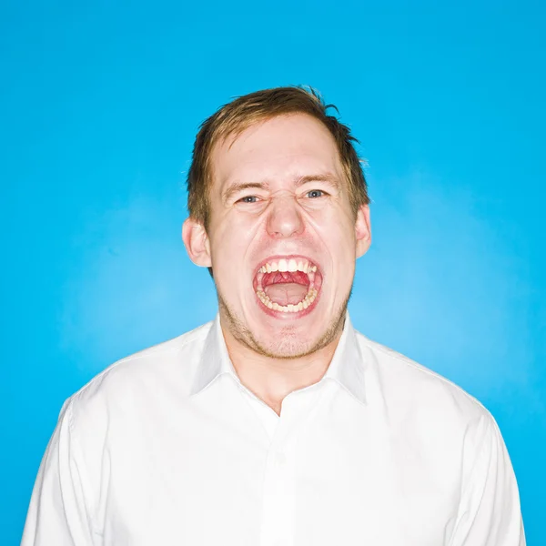 Křičící muž — Stock fotografie