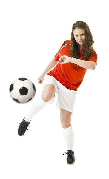 फुटबॉल महिला — स्टॉक फ़ोटो, इमेज