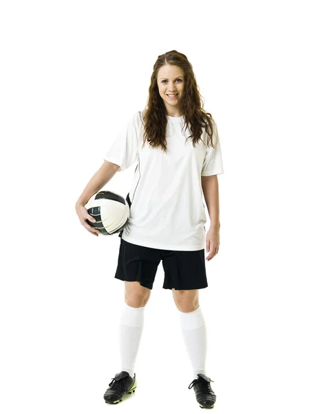 Voetbal vrouw — Stockfoto