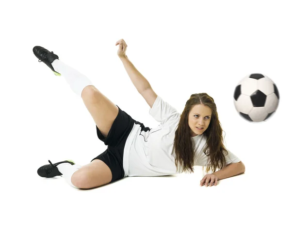 Fotboll kvinna — Stockfoto