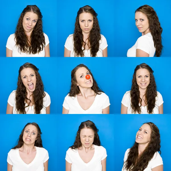 Collage av porträtt — Stockfoto