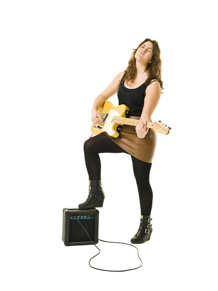 Gitar çalan kadın — Stok fotoğraf