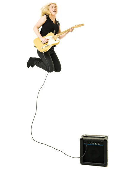Mujer tocando guitarra — Foto de Stock