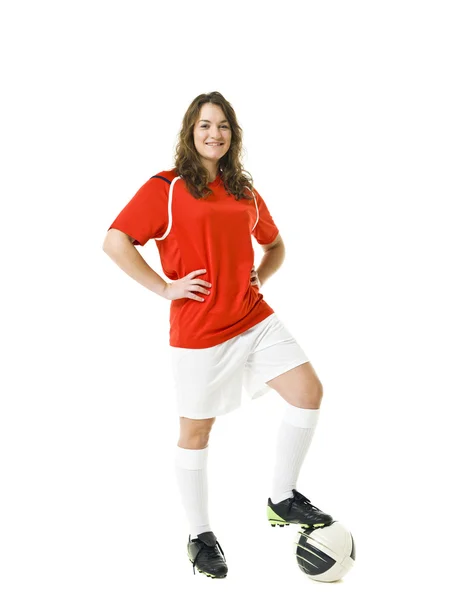 Mujer de fútbol — Foto de Stock