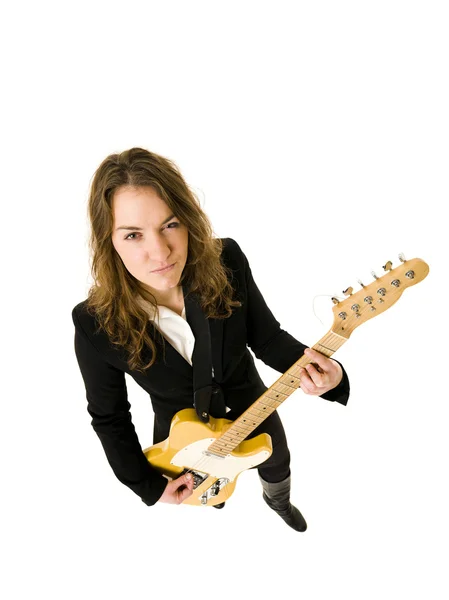 Femme jouer de la guitare — Photo