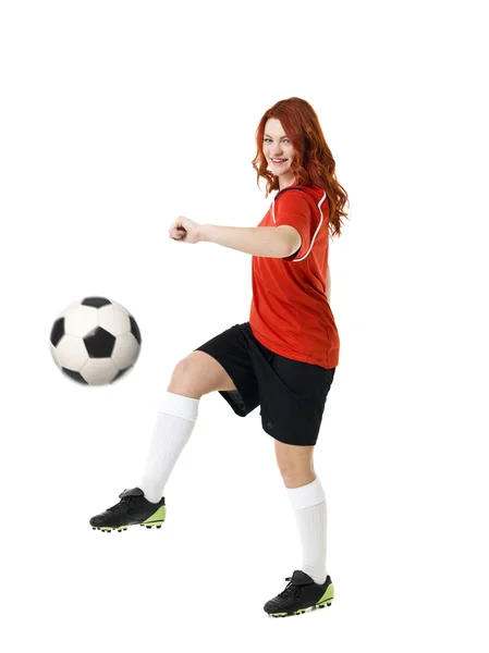 फुटबॉल महिला — स्टॉक फ़ोटो, इमेज