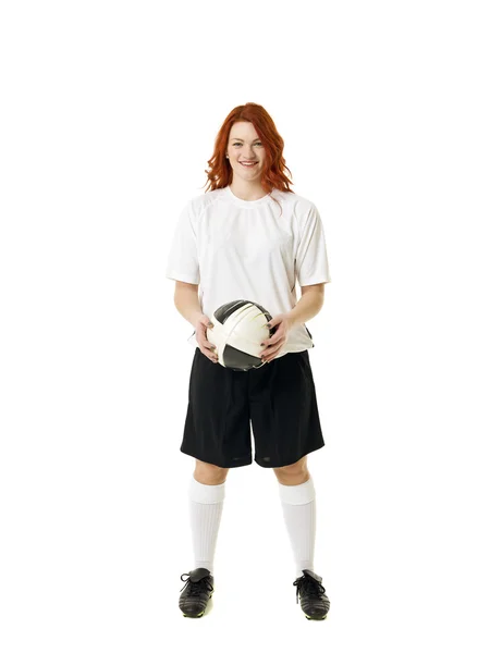 Donna di calcio — Foto Stock
