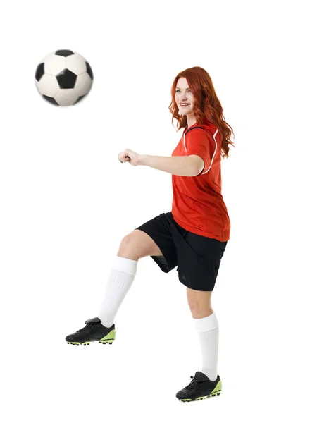 Donna di calcio — Foto Stock