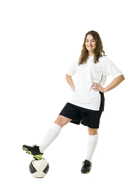 Fotboll kvinna — Stockfoto