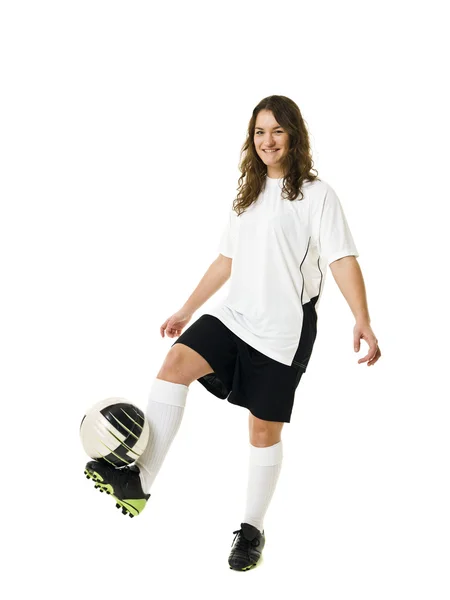 Soccer woman — Stock Photo, Image