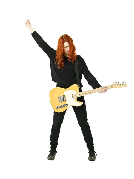 Vrouwelijke gitarist — Stockfoto