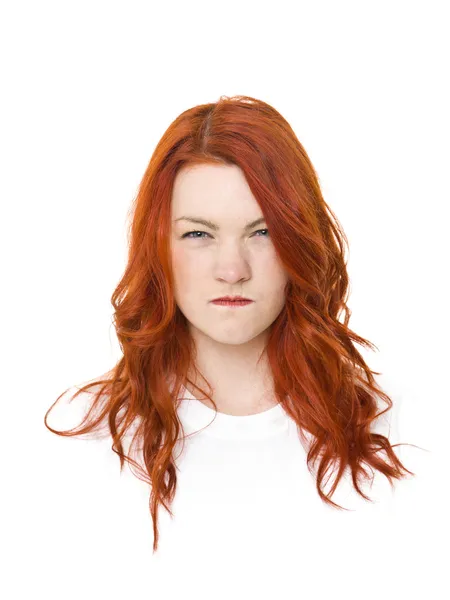 Röda haired kvinna — Stockfoto