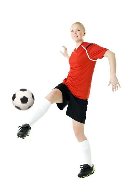 Donna di calcio — Foto Stock