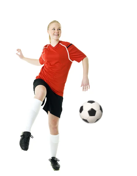 Kobieta piłka nożna — Zdjęcie stockowe