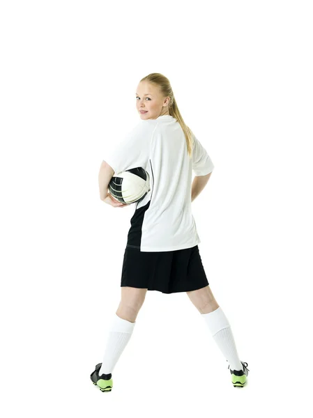 Soccer woman — Stock Photo, Image